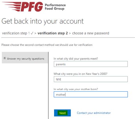 pfgcd|pfgc self service portal.